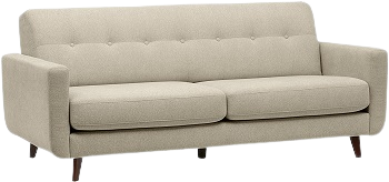Rivet Sloane Modern Sofa with Tufted Back, 79.9″W, Shell